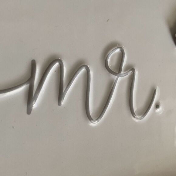 2017 Mud Pie Mr & Mrs Hostess/charcuterie tray #4075127 NEW wedding - Picture 3 of 7